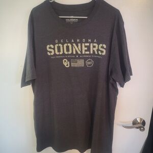 Colosseum Heathered Black Oklahoma Sooners OU OHT Military App Tshirt XXL NWOT
